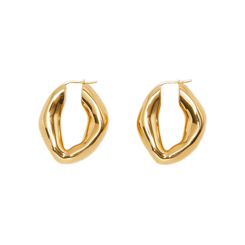 18K Gold Hoops