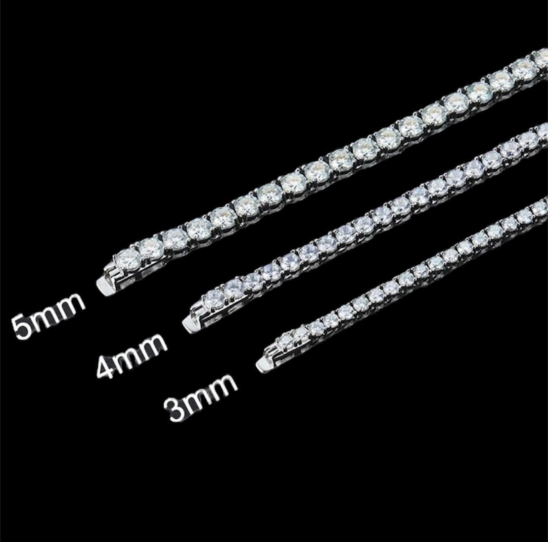 5mm Platinum Tennis Chain