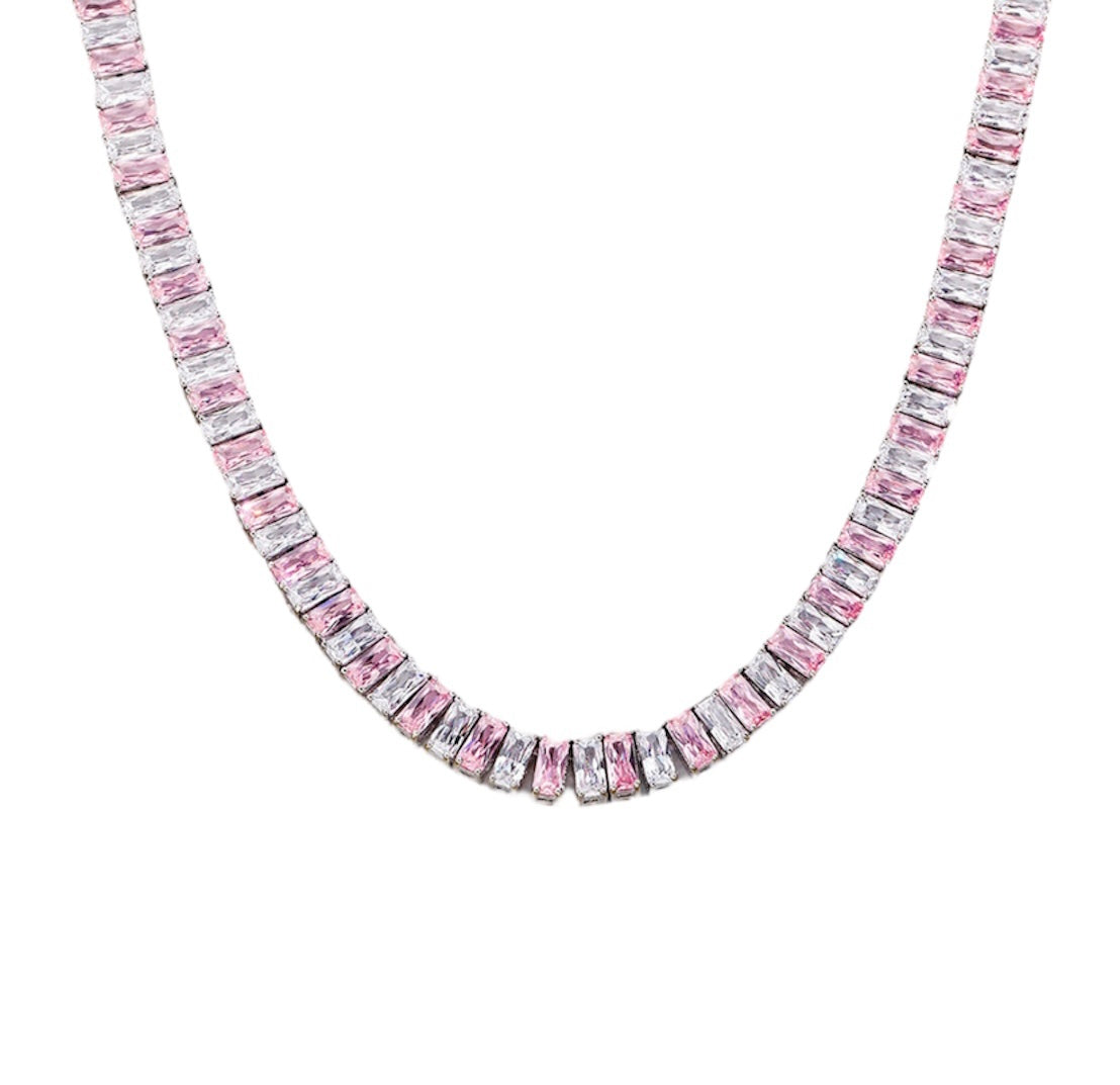 Pink Baguette Chain